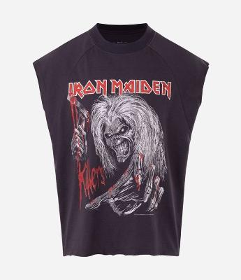 Regata Boxy em Algodão com Estampa Iron Maiden Killers