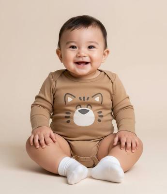 Body Infantil em Cotton com Estampa Tigre – Tam 0 a 18 Meses