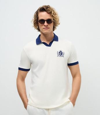 Camiseta Polo em Algodão com Bordado Parintins Boi Caprichoso