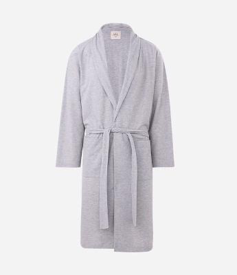 Robe Longo com Mangas Longas e Amarração na Cintura