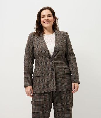 Blazer Xadrez Alfaiatado Curve & Plus Size