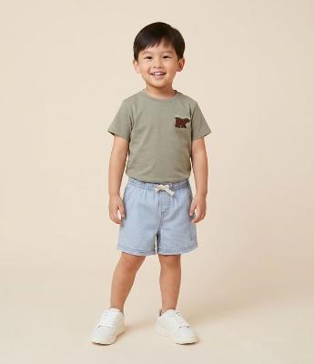 Camiseta Infantil com Bordado Urso Bear With Me – Tam 1 a 6 Anos