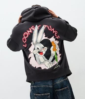 Blusão Masculino Moletom Looney Tunes Pernalonga com Capuz