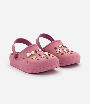Sandália Babuche Infantil com Pins Decorativos – Tam 28 a 35