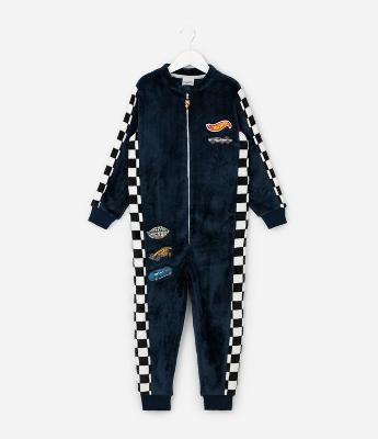 Pijama Infantil Jumper com Estampa Hot Wheels – Tam 3 a 10 Anos