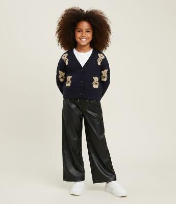 Cardigan Infantil em Jacquard com Estampa de Ursinhos - Tam 5 a 14 Anos