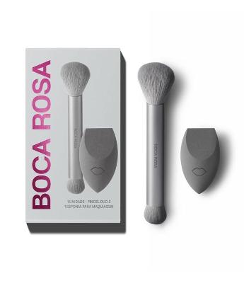 Kit Boca Rosa Pincel Duo 2 + Esponja