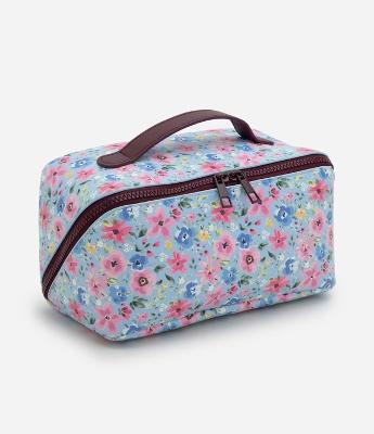 Necessaire Baú com Estampa Floral