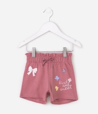 Short Clochard Infantil com Estampa Borboletas – Tam 1 a 6 Anos