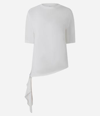 Blusa com Babado Assimétrico Lateral