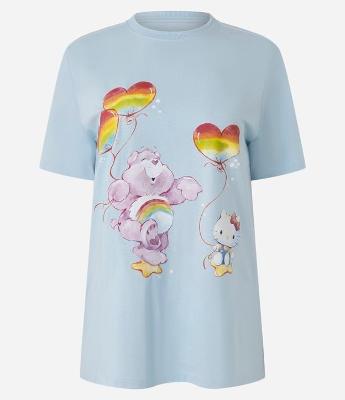 Camiseta Ursinhos Carinhosos Oversized Estampa Dupla
