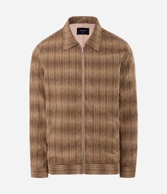 Jaqueta Jacquard Texturizada com Zíper