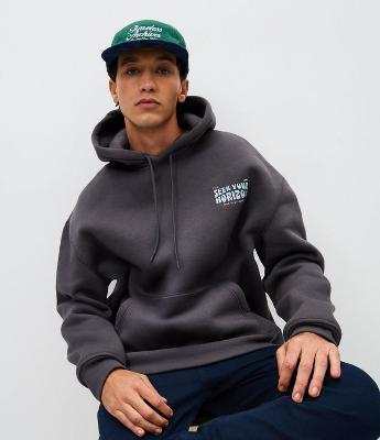 Moletom com Lettering Seek Your Horizon e Capuz