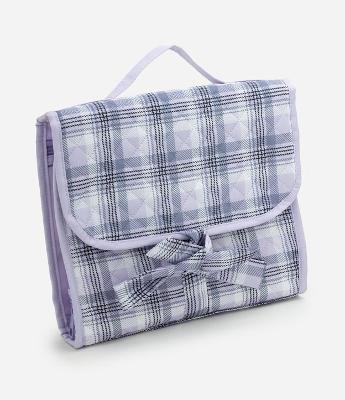 Necessaire Organizadora em Poliamida com Estampa Xadrez