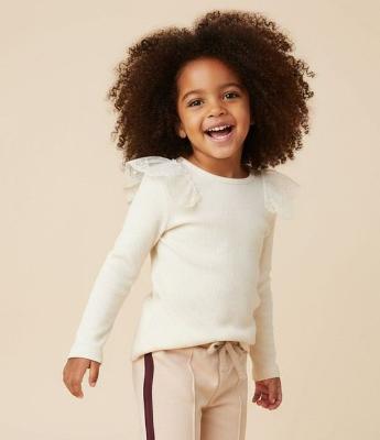 Blusa Slim Infantil com Paetê nos Ombros – Tam 1 a 6 Anos