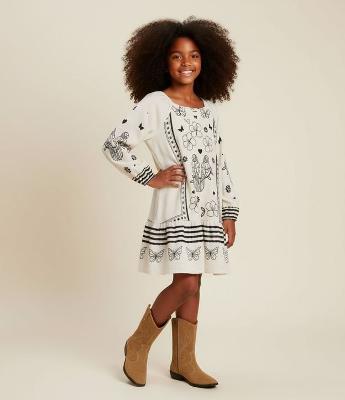 Vestido Infantil em Viscolinho com Estampa Tropical – Tam 5 a 14 Anos