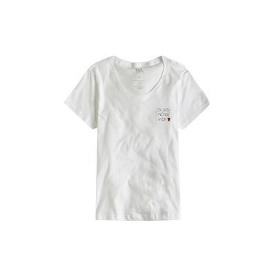 Camiseta Fem Bordado Eu Sou Metade Amor Reserva