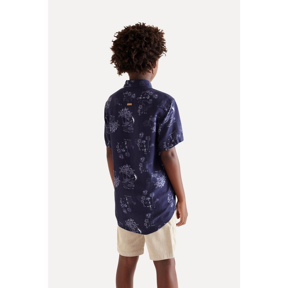 Camisa Sm Full Print Hawaian Dream Reserva Mini - 4