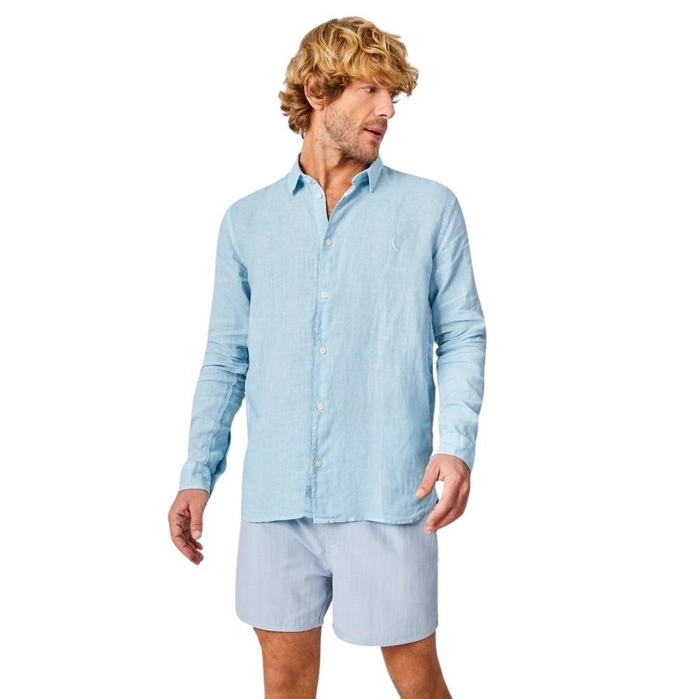 Camisa Ml Linho Tinturado Reserva - 1