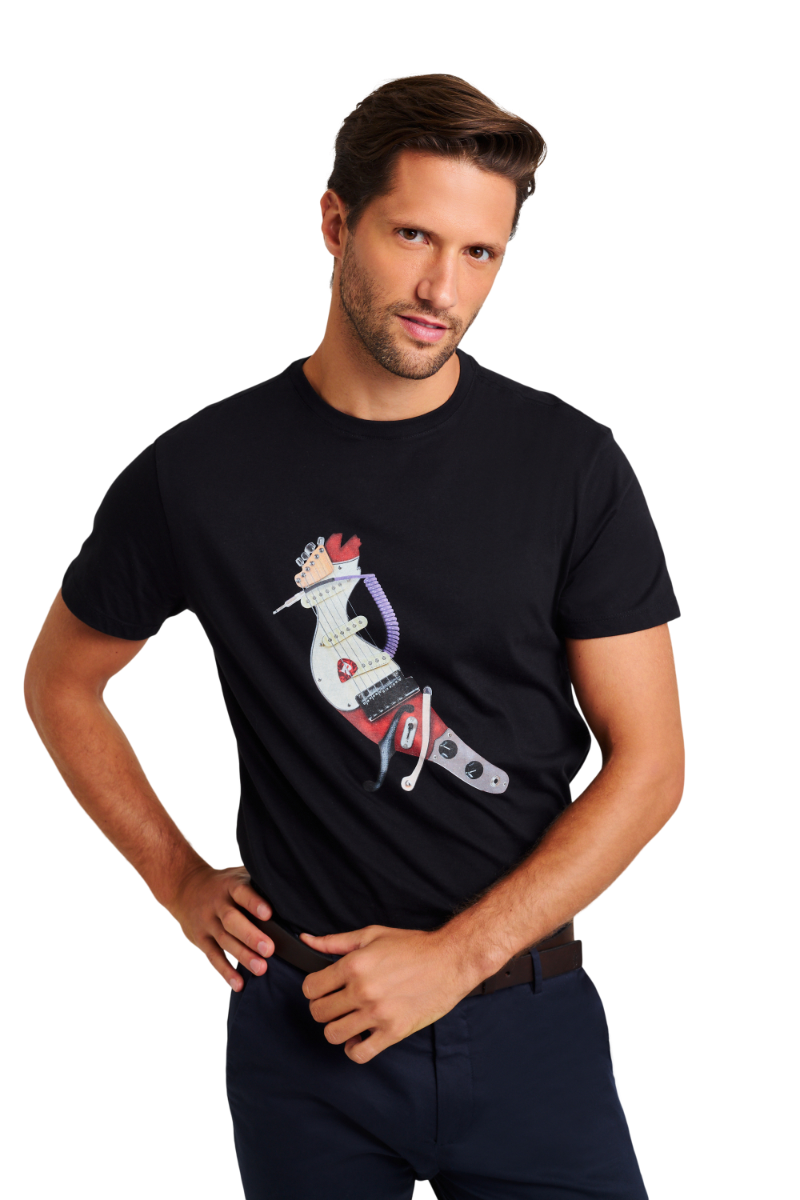 Camiseta Estampa Pica Pau Guitarra Reserva - 7