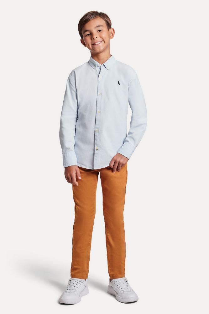 Camisa Infantil Cont Ml Oxford Reserva Mini - 9