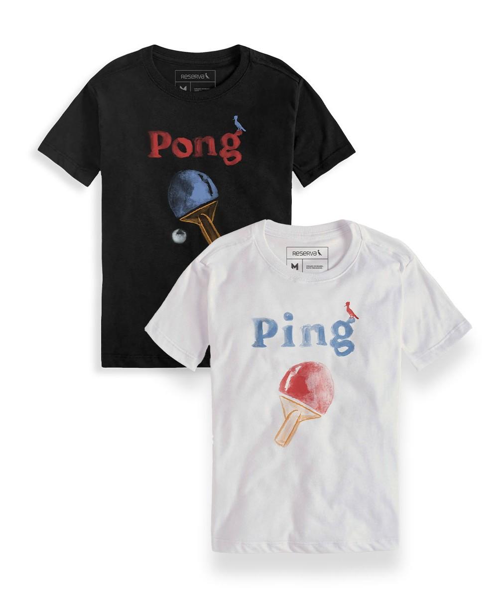Kit 2 Camisetas Ping E Pong Reserva Mini - 1