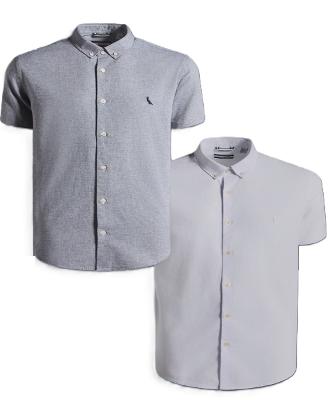 Kit 2 Camisas Manga Curta Oxford Color Reserva