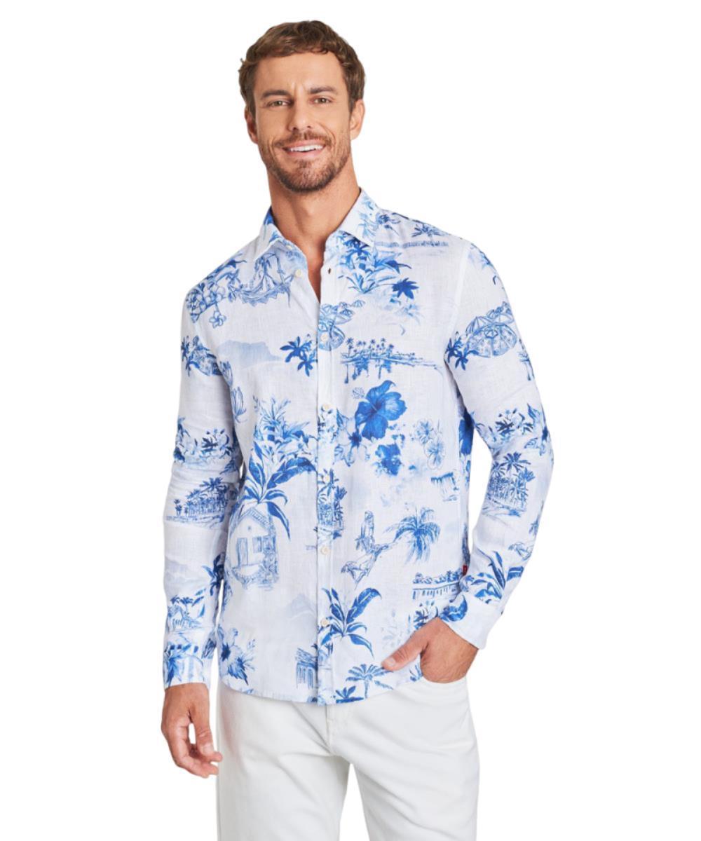 Camisa Manga Longa Estampada Bahia Bonita Reserva - 1