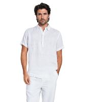 Bata Manga Curta Cambraia Puro Linho Reserva - 1