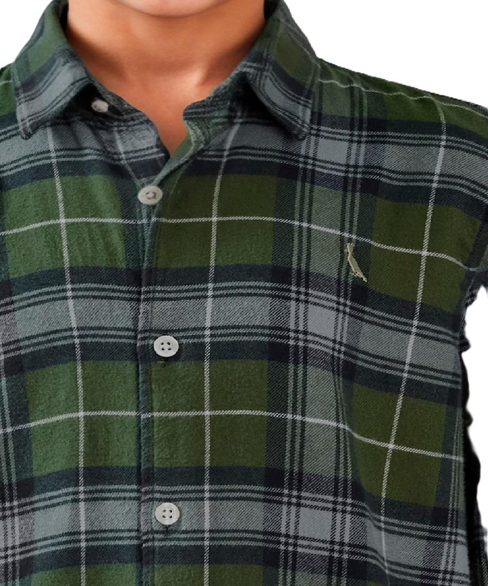 Camisa Manga Longa Flanela Xadrez Reserva Mini - 4