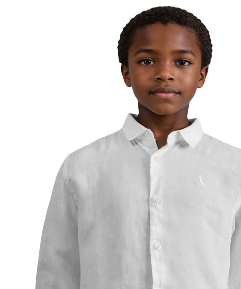 Camisa Linho Puro Manga Longa Reserva Mini - 2