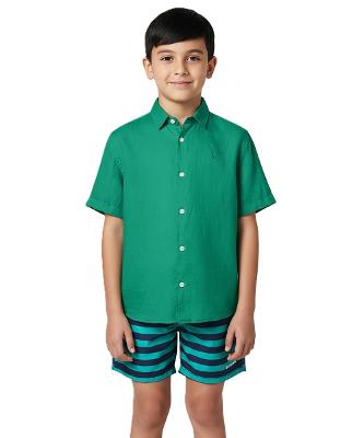 Camisa Manga Curta Tp Linho Tinturado Reserva Mini