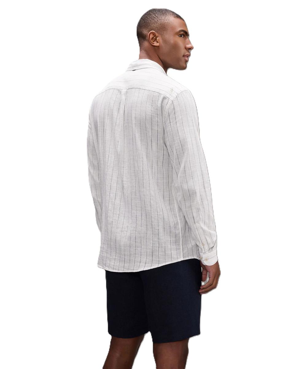 Camisa Linho Listrada Cascais Reserva - 3