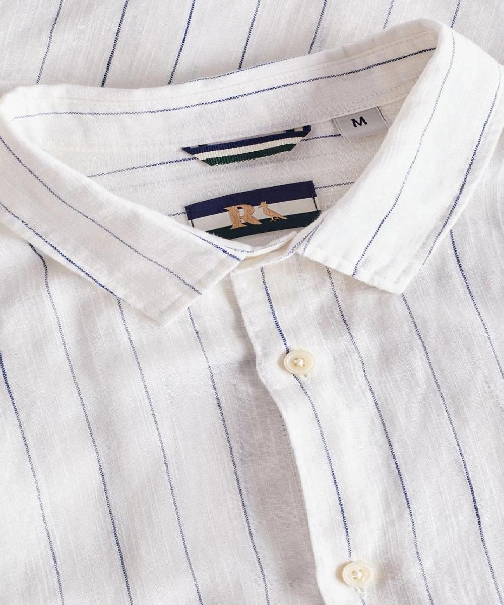 Camisa Linho Listrada Cascais Reserva - 4