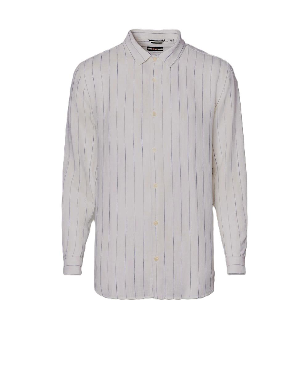 Camisa Linho Listrada Cascais Reserva - 6