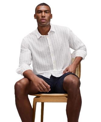 Camisa Linho Listrada Cascais Reserva
