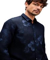 Camisa Linho Estampada Indigo Bloom Reserva - 2