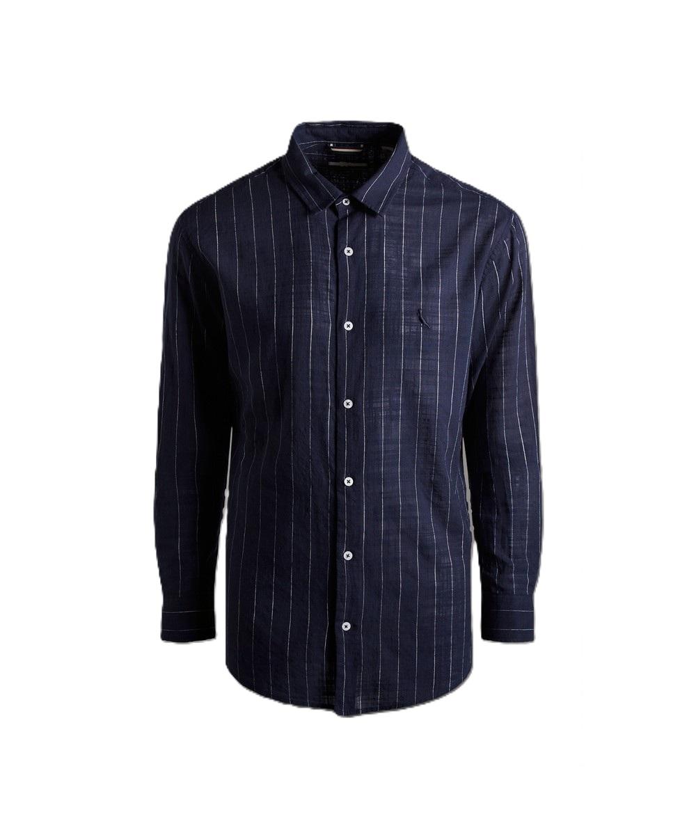 Camisa Manga Longa Flame Risca De Giz Reserva - 4