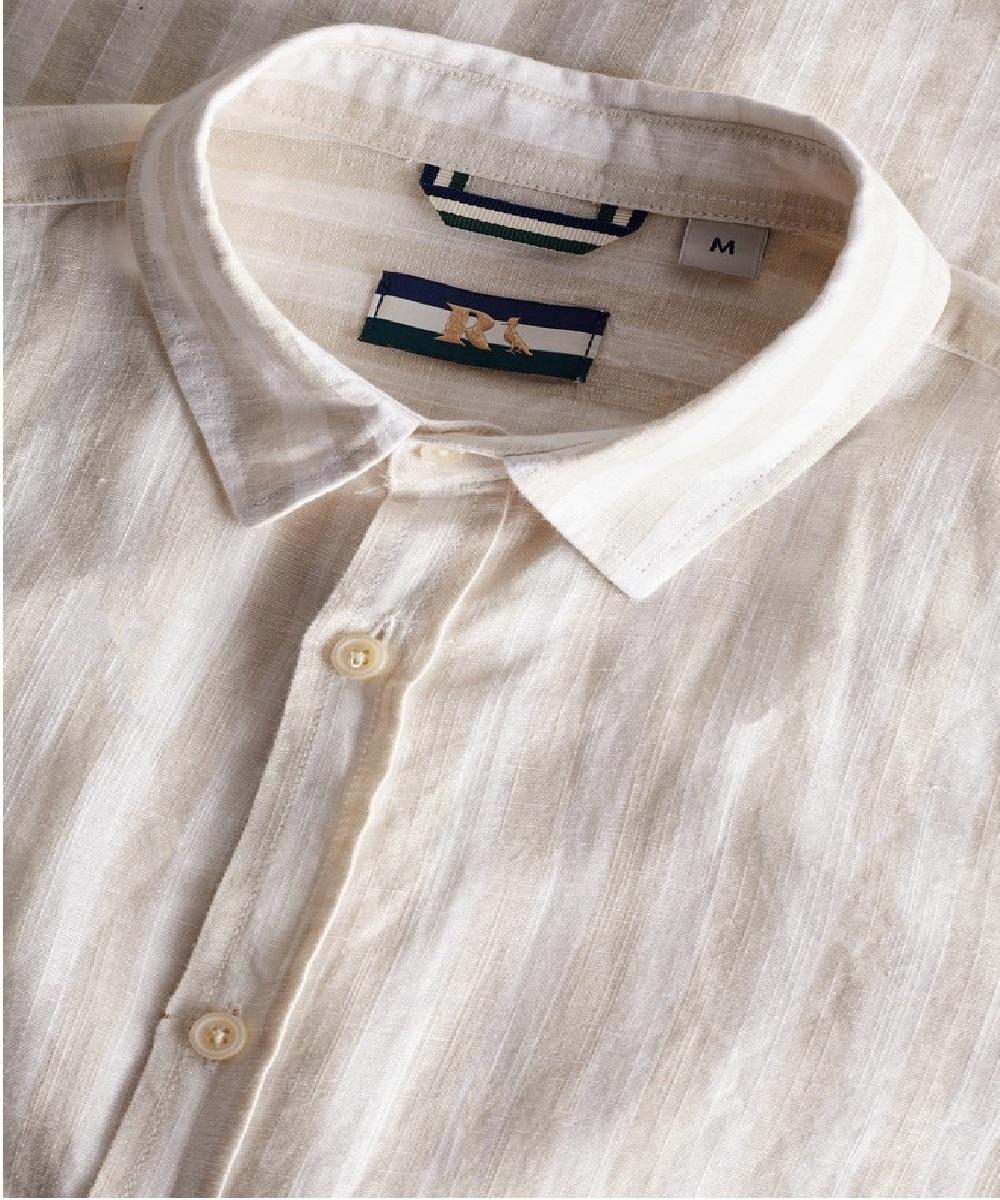 Camisa Manga Curta Linho Listrada Joa Reserva - 3