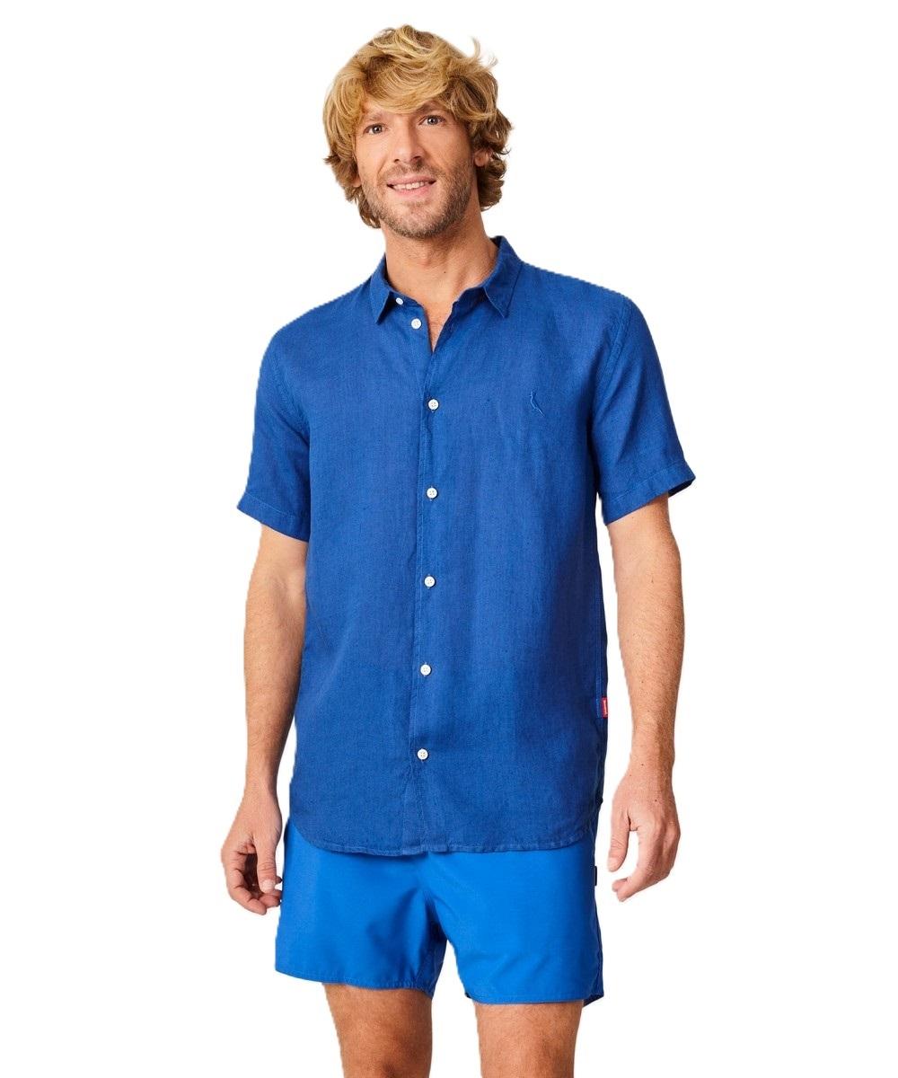 Camisa Manga Curta Linho Tinturado Reserva - 1