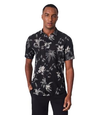 Camisa Manga Curta Estampada Blur Flower Reserva