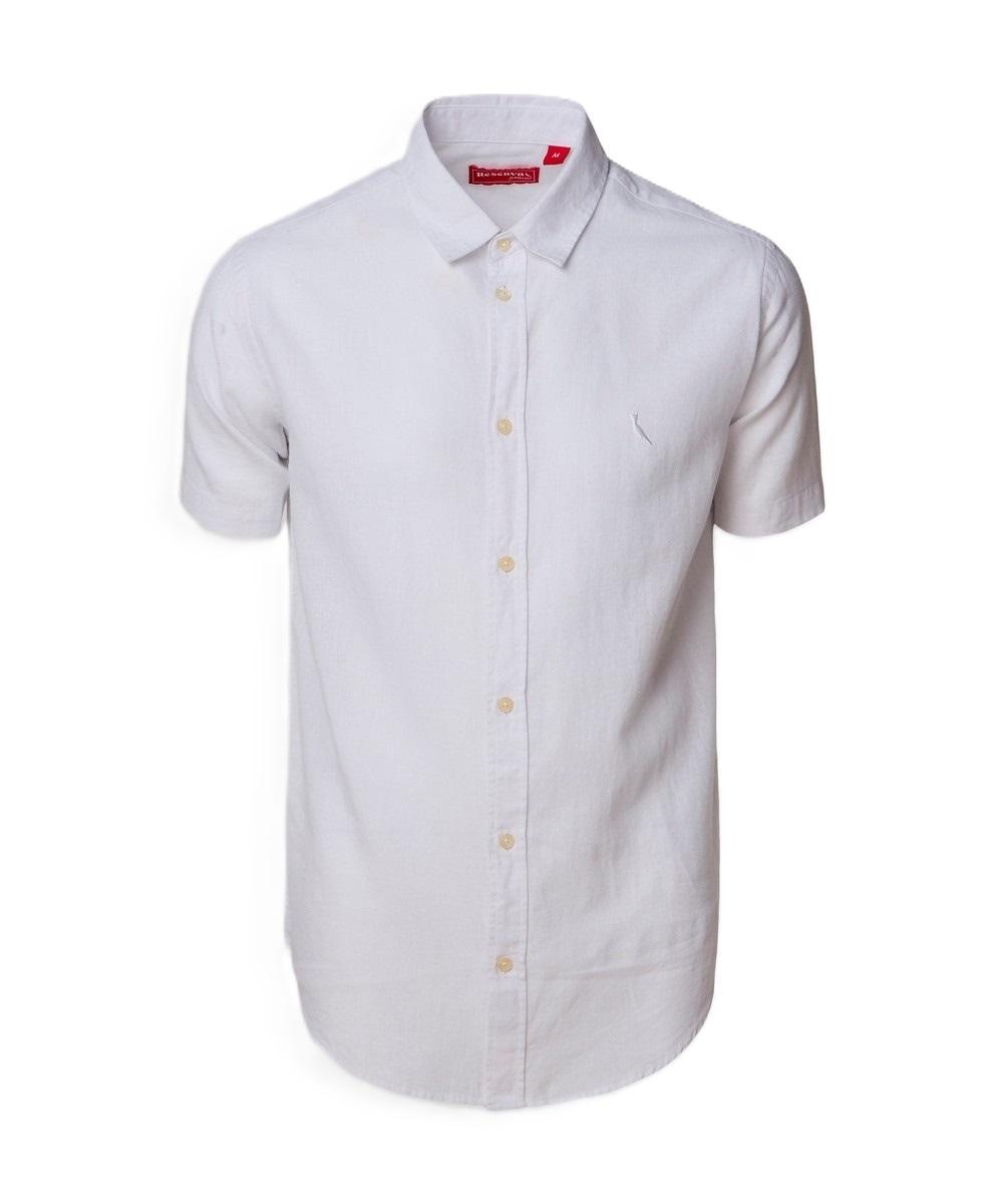 Camisa Manga Curta Linho Misto Bueno Tinturado Reserva - 2