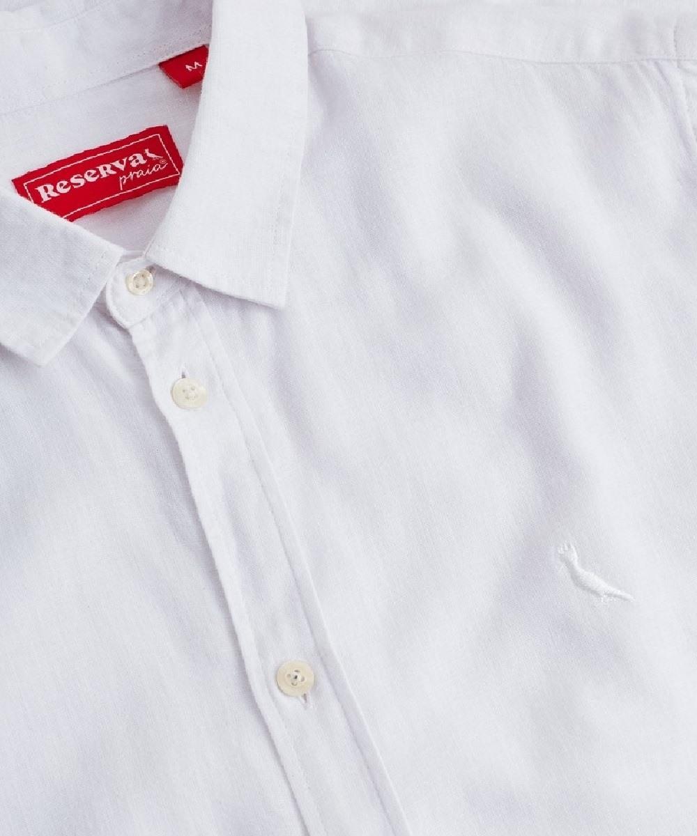 Camisa Manga Curta Linho Misto Bueno Tinturado Reserva - 4