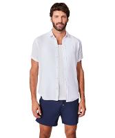 Camisa Manga Curta Linho Misto Bueno Tinturado Reserva - 1