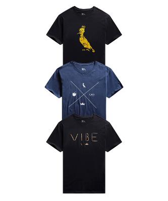 Kit 3 Camisetas RSV Vibe Surreal Thiaguinho