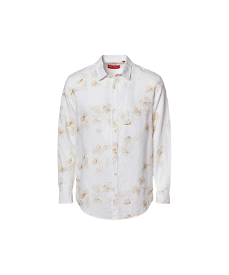 Camisa Ml Linho Estampa Lucky Gold Reserva