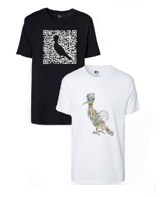 Kit 2 Camisetas Algodão Estampa Pica-Pau Reserva - BRANCO/PRETO - EGG