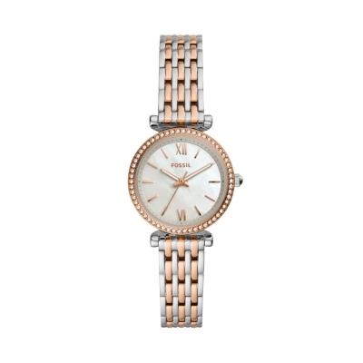 Relógio Fossil Feminino Mini Carlie Bicolor ES4649/1KN