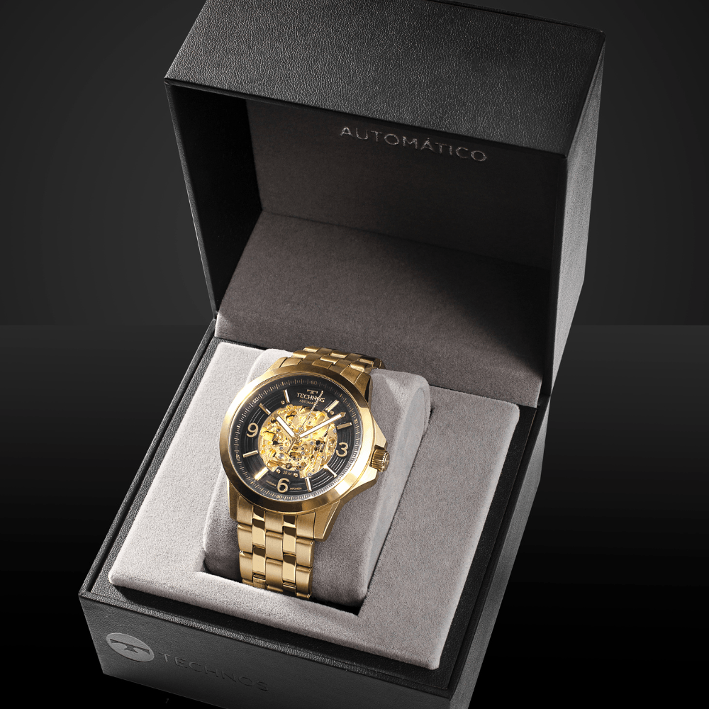 Relógio Technos Masculino Automático Dourado - 8N24AK/4P - 3