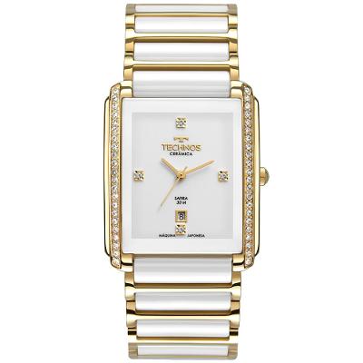 Relógio Technos Feminino Cerâmica Dourado - GN10AX/4B